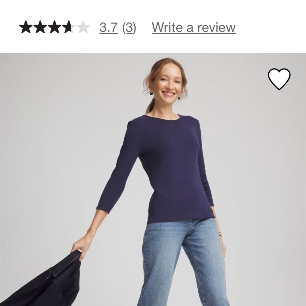 Chico's Deep Blue Cotton Top